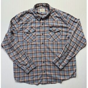 Wrangler Western‎ Flannel Shirt Plaid Button Up XXL